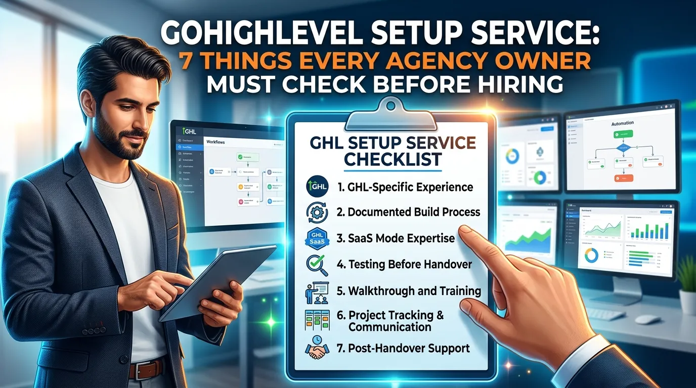 GoHighLevel Setup Service: 7 Things Every Agency Owner Must Check Before Hiring